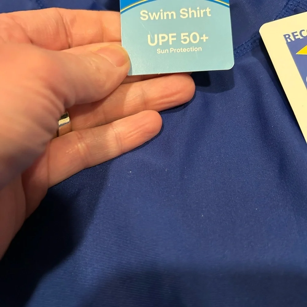 SUN & SKY SWIM SHIRT UPF 50+ SUN PROTECTION ROYAL BLUE LONG SLEEVES SIZE 14-16